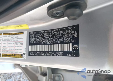 2018 Toyota Camry Le z USA, uszkodzony, nr VIN JTNB11HK4J3047612